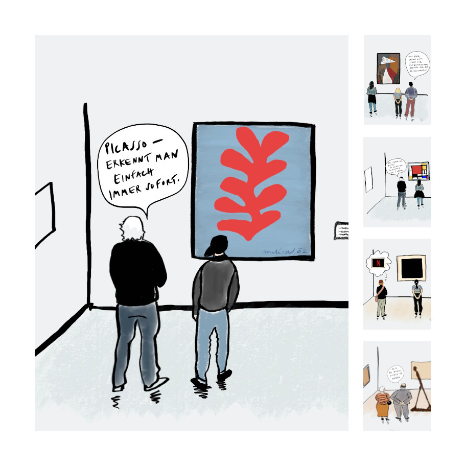 Menschen einer Ausstellung